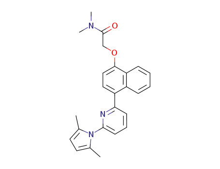 Molecular Structure of 221087-73-6 (Acetamide,
2-[[4-[6-(2,5-dimethyl-1H-pyrrol-1-yl)-2-pyridinyl]-1-naphthalenyl]oxy]-N,
N-dimethyl-)