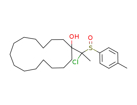 Molecular Structure of 733016-26-7 (Cyclopentadecanol, 1-[1-chloro-1-[(4-methylphenyl)sulfinyl]ethyl]-)