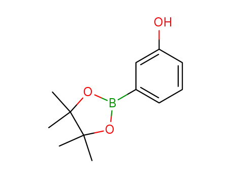 Molecular Structure of 214360-76-6 (3-(4,4,5,5-TETRAMETHYL-1,3,2-DIOXABOROLAN-2-YL)PHENOL)
