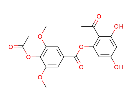 4-acetoxy-3,5-dimethoxy-benzoic acid 2-acetyl-3,5-dihydroxy-phenyl ester