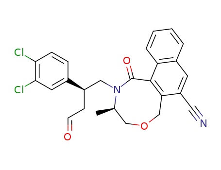 2-[(2S)-2-(3,4-dichlorophenyl)-4-oxobutyl]-3-methyl-1-oxo-1,3,4,6-tetrahydro-2H-naphtho[1,2-f][1,4]oxazocine-7-carbonitrile