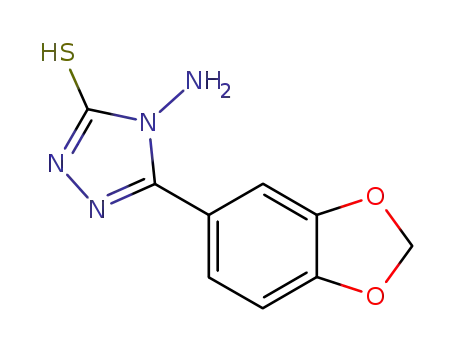 Molecular Structure of 67572-54-7 (3H-1,2,4-Triazole-3-thione,
4-amino-5-(1,3-benzodioxol-5-yl)-2,4-dihydro-)