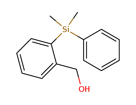 Molecular Structure of 853955-69-8 (2-(Dimethylphenylsilyl)benzyl alcohol)