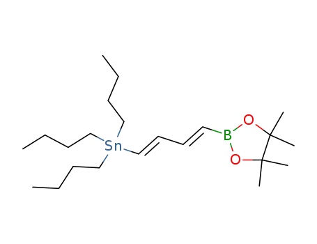 tributyl((1E,3E)-4-(4,4,5,5-tetramethyl-1,3,2-dioxaborolan-2-yl)buta-1,3-dienyl)stannane
