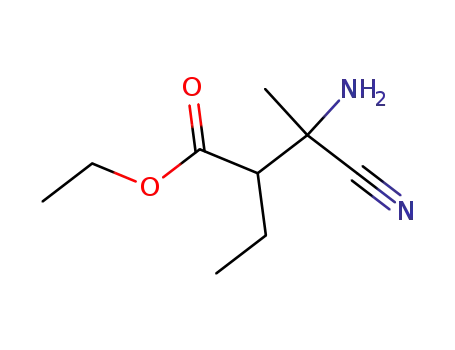 3-amino-3-cyano-2-ethyl-3-methyl-propionic acid ethyl ester
