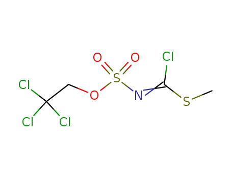 Molecular Structure of 882739-48-2 (N-(2,2,2-Trichloroethoxysulfonyl)carbonchlorothioic  acid  S  methyl  ester)