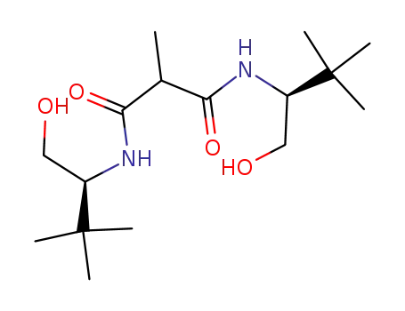 Molecular Structure of 909713-82-2 (Propanediamide,
N,N'-bis[(1S)-1-(hydroxymethyl)-2,2-dimethylpropyl]-2-methyl-)