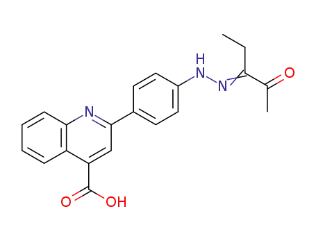 2-{4-[N'-(1-ethyl-2-oxo-propylidene)-hydrazino]-phenyl}-quinoline-4-carboxylic acid