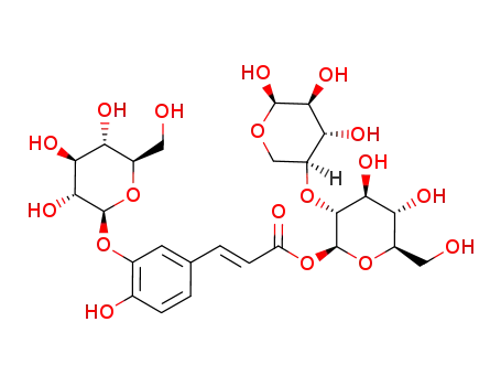 1'-O-((E)-3-O-β-D-glucopyranosyl-caffeoyl) α-L-xylopyranosyl-(4''-2')-β-D-glucopyranoside