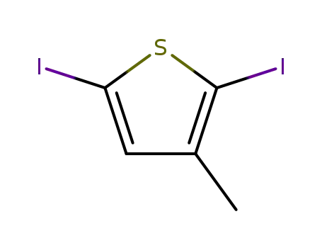 Molecular Structure of 16488-60-1 (2,5-Diiodo-3-methylthiophene)