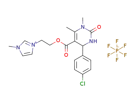 1-{2-[4-(4-chlorophenyl)-1,6-dimethyl-2-oxo-1,2,3,4-tetrahydropyrimidin-5-ylcarbonyloxy]ethyl}-3-methylimidazolium hexafluorophosphate