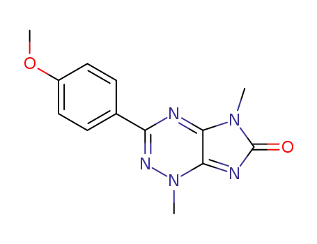Molecular Structure of 61602-21-9 (6H-Imidazo[4,5-e]-1,2,4-triazin-6-one,
1,5-dihydro-3-(4-methoxyphenyl)-1,5-dimethyl-)