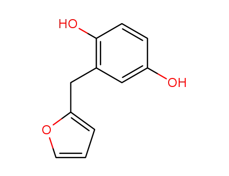 Molecular Structure of 91344-69-3 (1,4-Benzenediol, 2-(2-furanylmethyl)-)