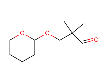 Molecular Structure of 52113-84-5 (Propanal, 2,2-dimethyl-3-[(tetrahydro-2H-pyran-2-yl)oxy]-)