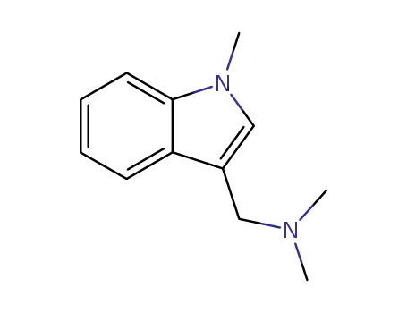 Molecular Structure of 52972-61-9 (3-(N,N-dimethylaminomethyl)-1-methylindole)