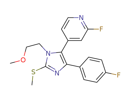 2-fluoro-4-[4-(4-fluorophenyl)-1-(2-methoxyethyl)-2-(methylsulfanyl)-1H-imidazol-5-yl]pyridine
