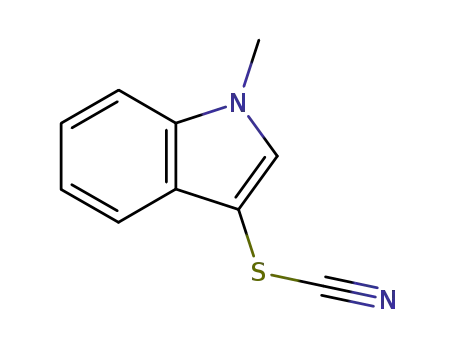 Molecular Structure of 23518-17-4 (Thiocyanic acid, 1-methyl-1H-indol-3-yl ester)
