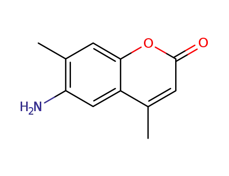 Molecular Structure of 29001-25-0 (6-amino-4,7-dimethyl-2H-chromen-2-one)