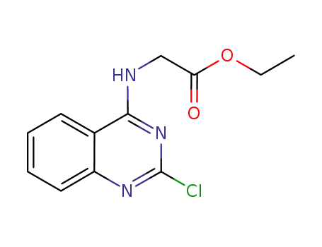 Molecular Structure of 881310-74-3 (Glycine, N-(2-chloro-4-quinazolinyl)-, ethyl ester)