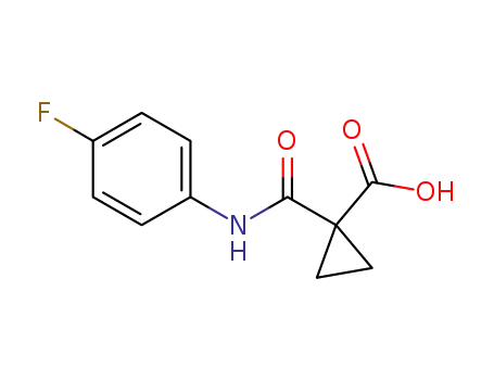 Molecular Structure of 849217-48-7 (1-(4-FLUOROPHENYLCARBAMOYL)CYCLOPROPANECARBOXYLIC ACID)