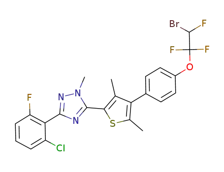 5-{4-[4-(2-bromo-1,1,2-trifluoroethoxy)phenyl]-3,5-dimethylthiophen-2-yl}-3-(2-chloro-6-fluorophenyl)-1-methyl-1H-[1,2,4]triazole