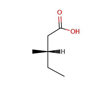 Molecular Structure of 1730-92-3 ((S)-(+)-3-Methylpentanoic acid)
