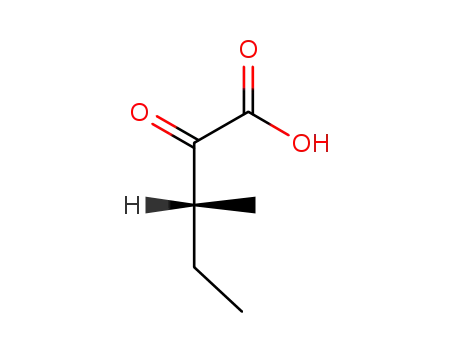 Molecular Structure of 61748-89-8 (Pentanoic acid, 3-methyl-2-oxo-, (R)-)