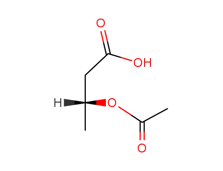 Molecular Structure of 52020-45-8 (Butanoic acid, 3-(acetyloxy)-, (3R)-)