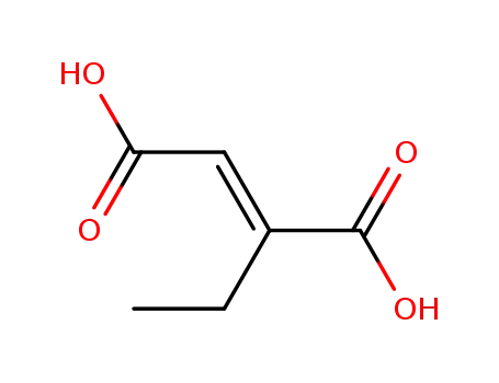 Molecular Structure of 5469-25-0 ((2E)-2-ethylbut-2-enedioic acid)