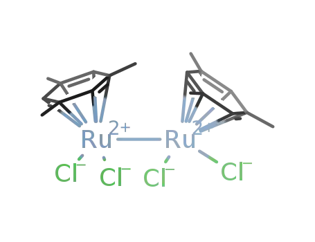 Molecular Structure of 52462-31-4 (Ruthenium(II) chloride mesitylene dimer)