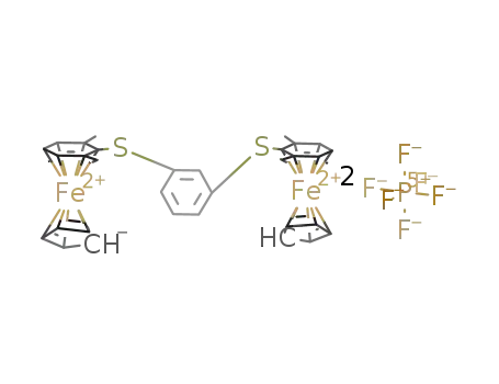 (η6-phenylene-1,3-dithiobis(2,6-dimethylbenzene))bis(η5-cyclopentadienyliron) hexafluorophosphate