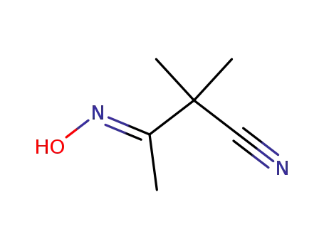 Molecular Structure of 114175-07-4 (Butanenitrile, 3-(hydroxyimino)-2,2-dimethyl-)