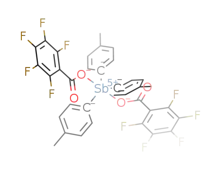 tri-p-tolylantimony bis(pentafluorobenzoate)