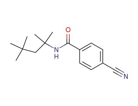 Molecular Structure of 860682-30-0 (Benzamide, 4-cyano-N-(1,1,3,3-tetramethylbutyl)-)