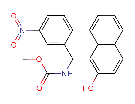 Molecular Structure of 1071838-57-7 (methyl (2-hydroxynaphthalen-1-yl)(3-nitrophenyl)methylcarbamate)