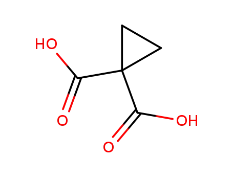 Molecular Structure of 598-10-7 (1,1-Cyclopropanedicarboxylic acid)