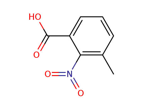 Molecular Structure of 5437-38-7 (3-Methyl-2-nitrobenzoic acid)
