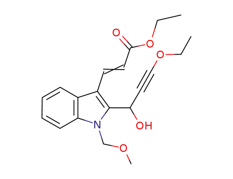 ethyl 3-[2-(3-ethoxy-1-hydroxyprop-2-yn-1-yl)-N-(methoxymethyl)indol-3-yl]acrylate