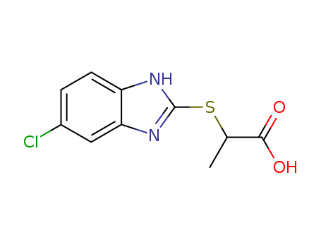 Propanoicacid, 2-[(6-chloro-1H-benzimidazol-2-yl)thio]- cas  6963-77-5