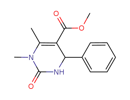 Molecular Structure of 302932-49-6 (5-Pyrimidinecarboxylic acid,
1,2,3,4-tetrahydro-1,6-dimethyl-2-oxo-4-phenyl-, methyl ester)