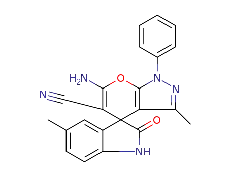 6'-amino-3',5'-dimethyl-2-oxo-1'-phenyl-1'H-spiro[indoline-3,4'-pyrano[2,3-c]pyrazole]-5'-carbonitrile