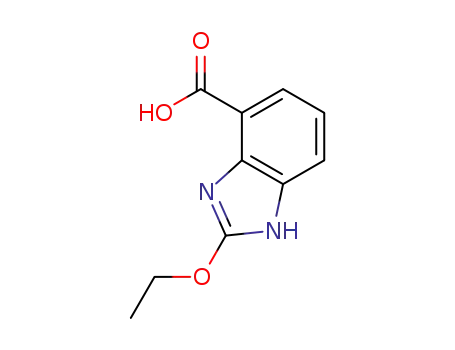Molecular Structure of 1234834-29-7 (1H-Benzimidazole-7-carboxylic acid, 2-ethoxy-)