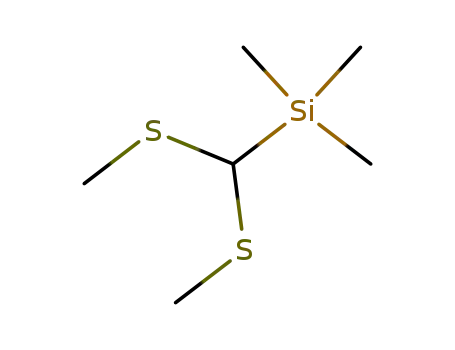 Molecular Structure of 37891-79-5 (BIS(METHYLTHIO)(TRIMETHYLSILYL)METHANE)