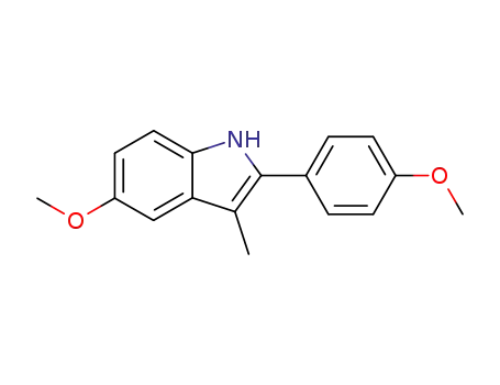 Molecular Structure of 91444-18-7 (2-(4-METHOXYPHENYL)-3-METHYL-5-METHOXYINDOLE)