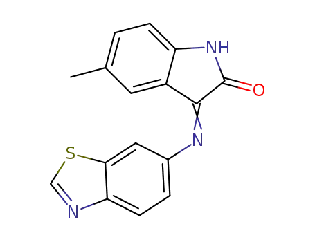 3-(benzothiazol-6-ylimino)-1,3-dihydro-5-methyl-2H-indole-2-one