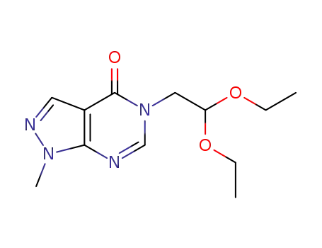 1-benzyl-5-(2,2-diethoxyethyl)-1H-pyrazolo-[3,4-d]pyrimidin-4(5H)-one