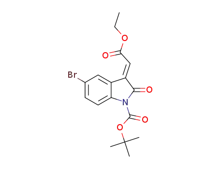tert-butyl (E)-5-bromo-3-(2-ethoxy-2-oxoethylidene)-2-oxoindoline-1-carboxylate