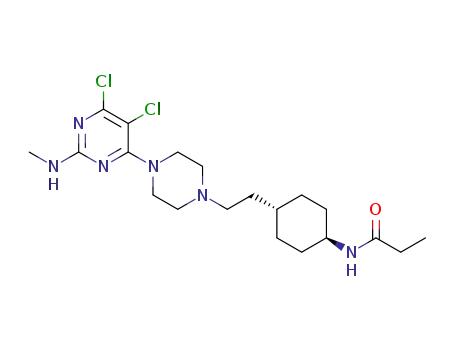 trtrans-N-(4-{2-[4-(5,6-dichloro-2-methylaminopyrimidin-4-yl)piperazin-1-yl]ethyl}cyclohexylpropionamide)