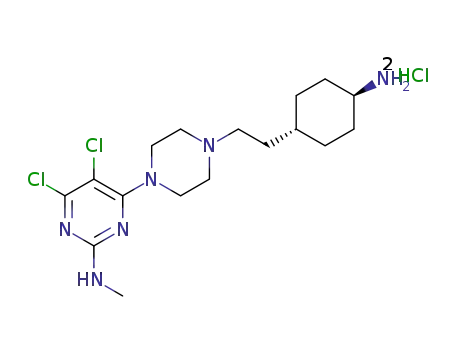 trans-(4-{4-[2-(4-aminocyclohexyl)ethyl]piperazin-1-yl}-5,6-dichloropyrimidin-2-yl) methyl amine dihydrochloride