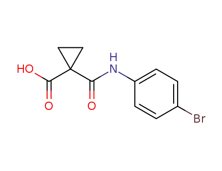Molecular Structure of 113136-80-4 (Cyclopropanecarboxylic acid, 1-[[(4-bromophenyl)amino]carbonyl]-)